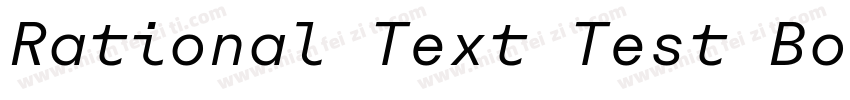 Rational Text Test Book字体转换
